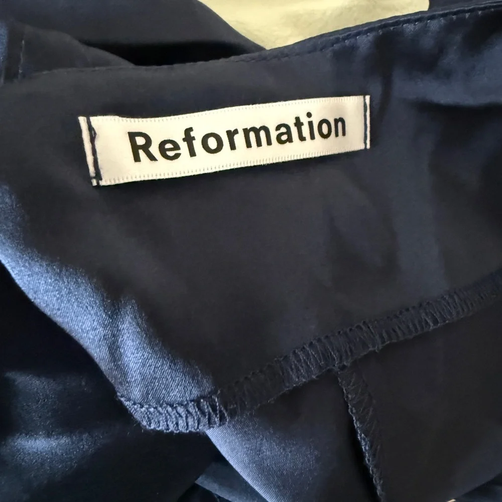 Reformation Navy Blue midi Dress - Picture 5 of 6